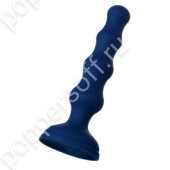 Синяя анальная вибровтулка OPlay Wave с пультом ДУ - 15,5 см