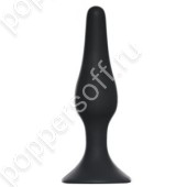 Чёрная анальная пробка Slim Anal Plug XL - 15,5 см
