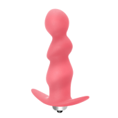 Розовая фигурная анальная вибропробка Spiral Anal Plug - 12 см