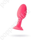 Анальная втулка POPO Pleasure by TOYFA, со стальным шариком внутри, силикон, розовый, 10,5 см