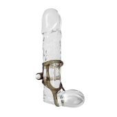 Эрекционное кольцо на пенис с вибрацией XLover by TOYFA, TPE, черный прозрачный, 7 см