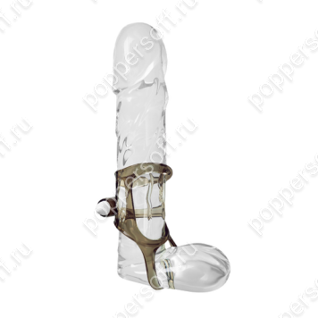 Эрекционное кольцо на пенис с вибрацией XLover by TOYFA, TPE, черный прозрачный, 7 см