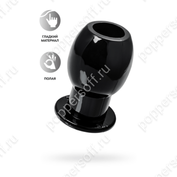 Анальная втулка TOYFA Basic L, TPE, чёрный, 7,5 см