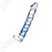 Нереалистичный фаллоимитатор Sexus Glass, стекло, прозрачный, 17 см