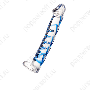 Нереалистичный фаллоимитатор Sexus Glass, стекло, прозрачный, 17 см