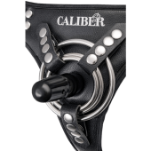 Трусики для страпона RealStick CALIBER, экокожа, черные