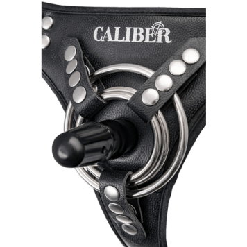 Трусики для страпона RealStick CALIBER, экокожа, черные-11