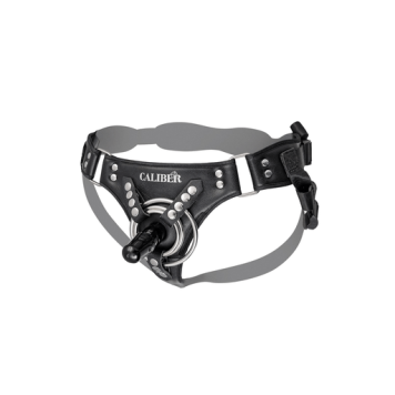 Трусики для страпона RealStick CALIBER, экокожа, черные-3