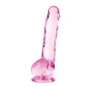 Розовый фаллоимитатор 8 Inch Crystalline Dildo - 19,5 см