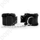 Черные наручники на регулируемых пряжках