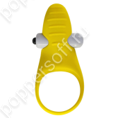 Желтое эрекционное виброкольцо Banana Ring