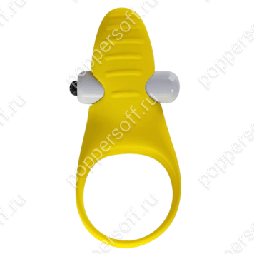 Желтое эрекционное виброкольцо Banana Ring