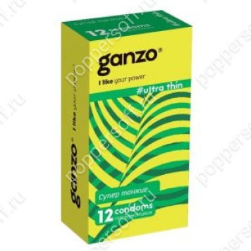 Ультратонкие презервативы Ganzo Ultra thin 12шт