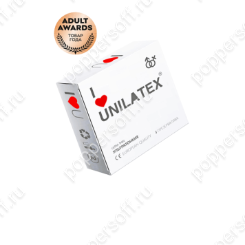 Ультратонкие презервативы Unilatex Ultra Thin - 3 шт.