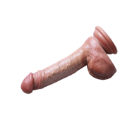 Реалистичный фаллоимитатор на присоске White Obama